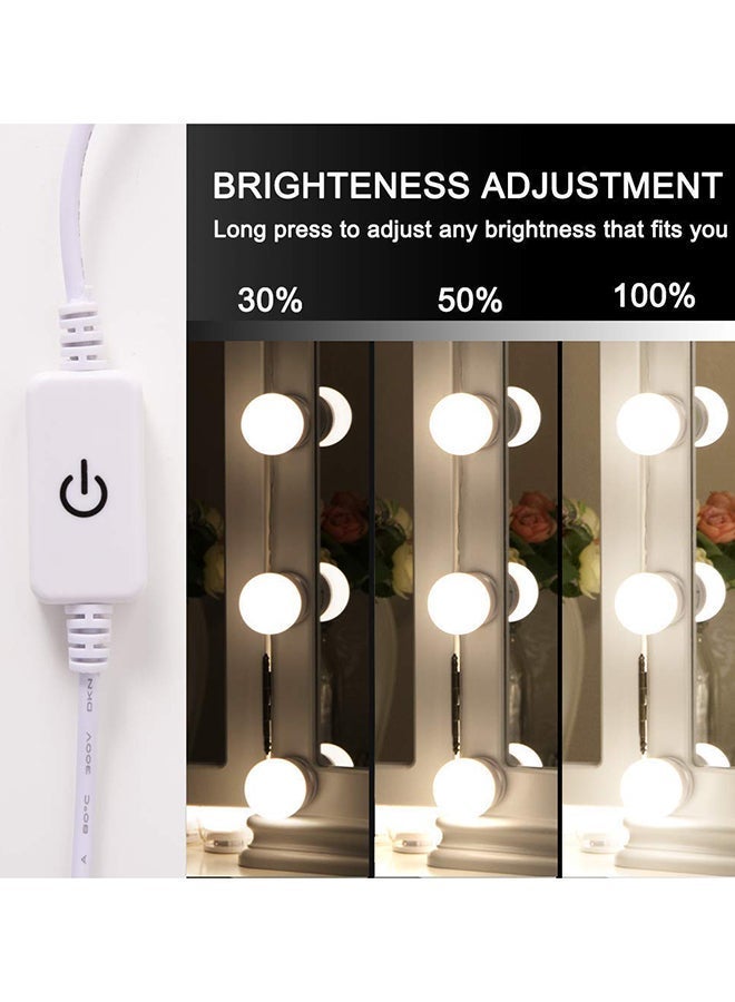 Raxoom 10-Piece Vanity Mirror Dimmable Light Bulbs White - Image 3