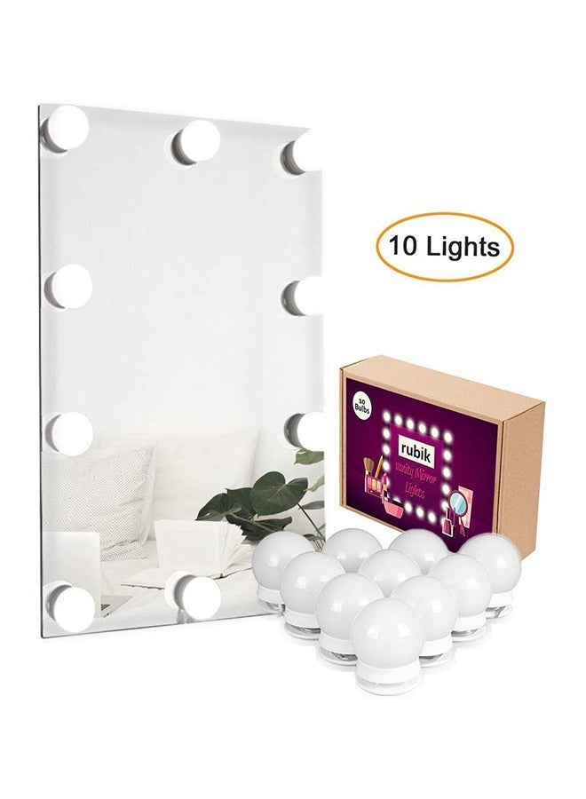 Raxoom 10-Piece Vanity Mirror Dimmable Light Bulbs White - Image 1