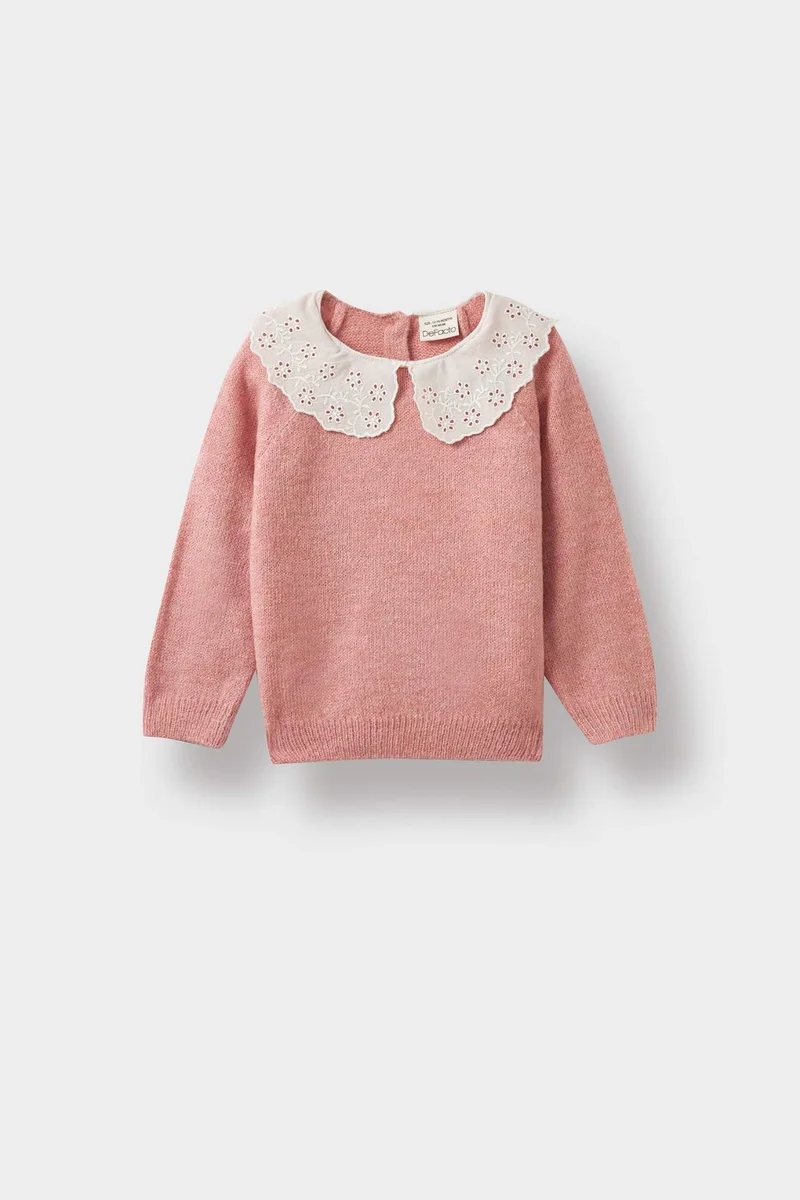 ديفاكتو Baby Girl Regular Fit Big Neck Pullover