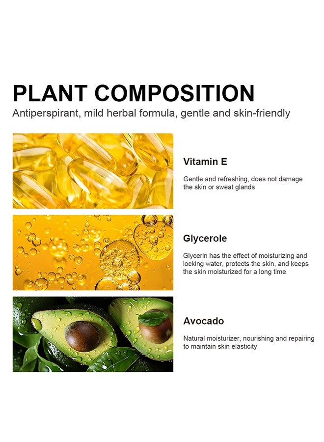 ليكرين مزيل العرق لكامل الجسم كريم غير مرئي ، غسول مزيل عرق خال من الألومنيوم ، كريم مزيل عرق تحت الإبط (مزيل عرق 72 ساعة) ، مزيل عرق جل شفاف مضاد للتعرق ، بدون صودا الخبز (بدون عطر) - Image 3