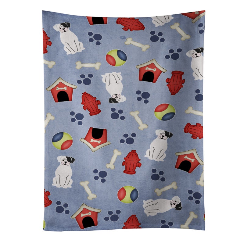 Caroline's Treasures ""Caroline's Treasures BB2727KTWL Dog House White Boxer Cooper Kitchen Towel  25"""" x 15""""  Multicolor""