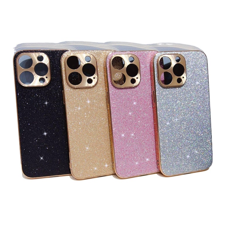 غطاء واقي، بريق ألماس مطلي بالكهرباء، حماية من السقوط، Silver TPU + PC، مقاوم للصدمات لـ iPhone 16 / 16 Plus / 16 Pro / 16 Pro Max من مادة TPU باللون الفضي لترتيب الأغراض للعائلة - Image 2