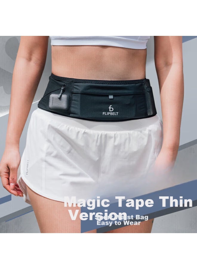 فليب بلت Flipbelt Air حزام خصر متعدد الوظائف للهواء الطلق، للرجال والنساء، معدات اللياقة البدنية والماراثون، غير مرئي، Deep Blue - Image 4