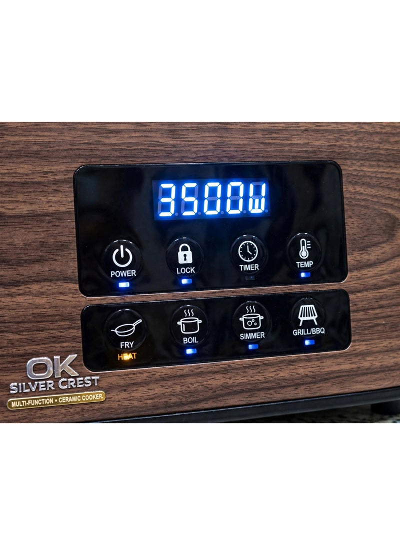 Silver Crest Double Infrared Ceramic Cooktop Cook conveniently using two spacious ceramic heating plates that provide consistent heat distribution, adjustable controls, energy-efficient performance, and a contemporary finish suitable for modern kitchens and households. - Image 4