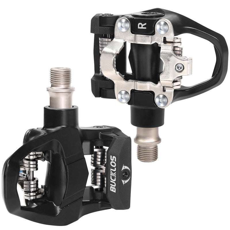 BUCKLOS Look Deltaï¼ŒCompatible with Peloton Bike Pedals Replacement & Shimano SPD Spin Bicycle Clip in Aluminium Pedal for Road Bike/Indoor Outdoor Cyclingï¼ˆ9/16''ï¼‰ - Image 1