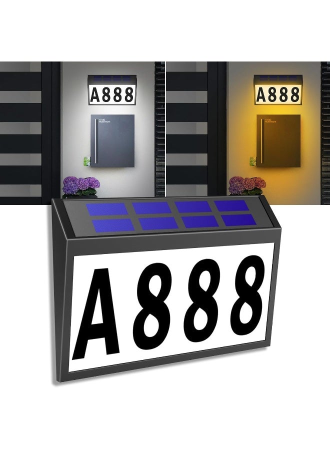 T-SUNUS Solar House Numbers Light, T-SUNUS Lighted House Numbers Sign Plaque Address Numbers for Houses Waterproof LED Solar Powered Address Sign for Houses Mailbox Street Yard - Image 1