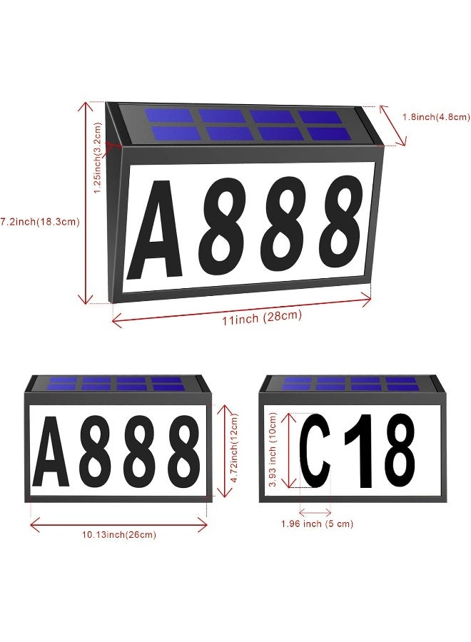 T-SUNUS Solar House Numbers Light, T-SUNUS Lighted House Numbers Sign Plaque Address Numbers for Houses Waterproof LED Solar Powered Address Sign for Houses Mailbox Street Yard - Image 4