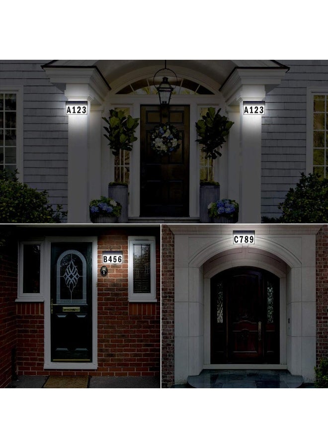 T-SUNUS Solar House Numbers Light, T-SUNUS Lighted House Numbers Sign Plaque Address Numbers for Houses Waterproof LED Solar Powered Address Sign for Houses Mailbox Street Yard - Image 3
