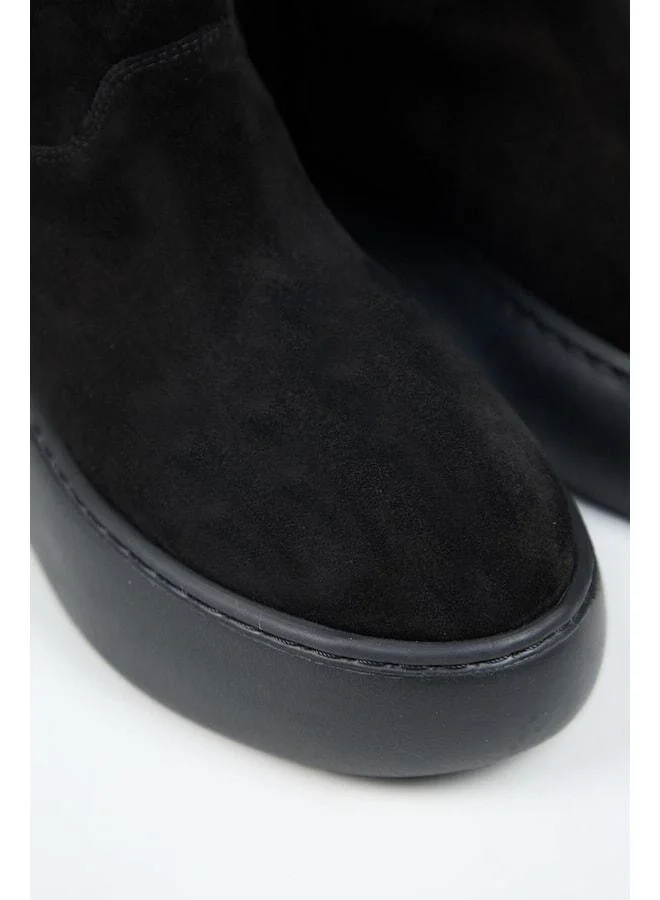 Manijero  Gemma Women's Genuine Leather Smooth Fur-Trimmed Black Boot. for Women | Best Price UAE