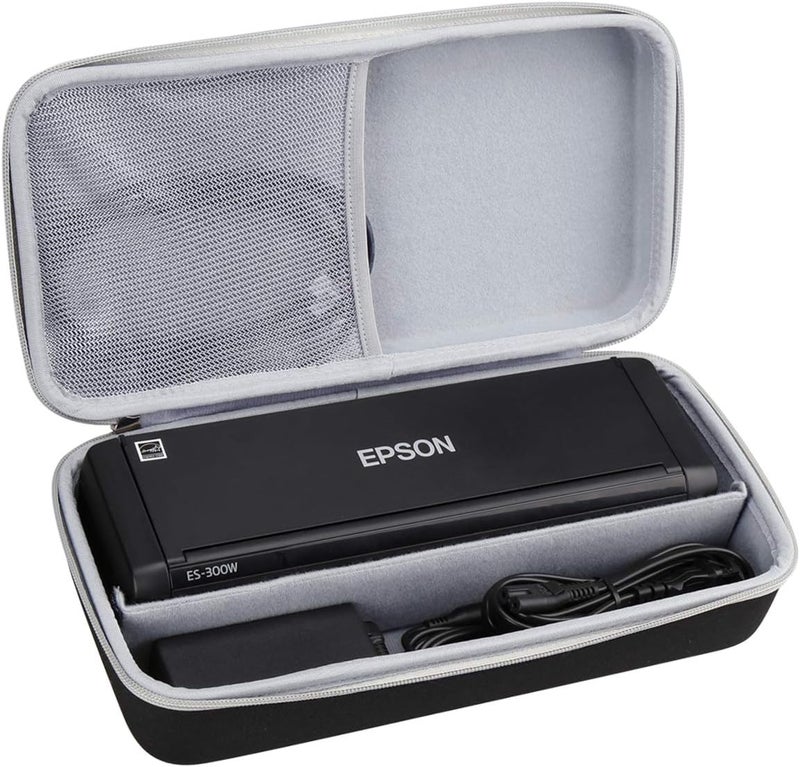 Hard Carry Travel Storage Case, fit Epson Workforce ES-300W ES-200 ES-300WR Wireless Color Portable Document Scanner - Image 1