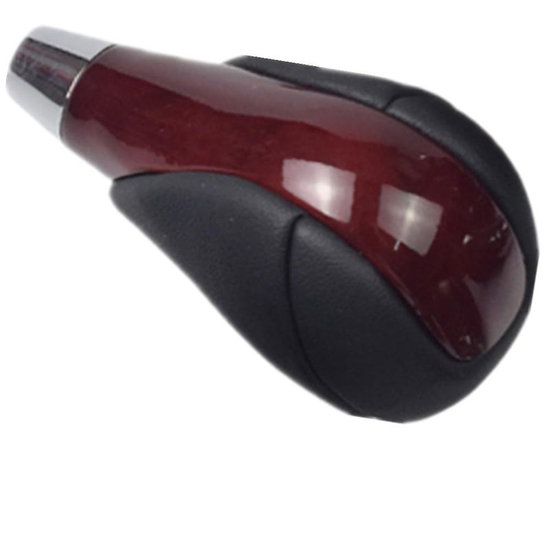 Kakulkomen Automatic Car Gear Knob Lever Handball Shifter Knob Stick Black Leather for Le-xus Is250 Rx350 Rx450h Is350 Es300 Es350 Gs300 Gs350 Ls460 Ls430 Ls600h Cs200H (Wine Red Walnut) - Image 5