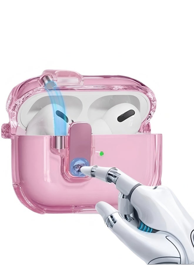 Airpods 4 Case with Keychain, Airpods 4th Generation Case with Cleaner Kit, Soft TPU Shockproof Drop Proof Case Cover for Apple Airpods 4 2024 Pink - Image 5