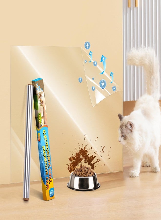 Loiion Clear Wall Protector, Electrostatic Wall Protective Film, Transparent Static Cling Plastic Stickers for Kitchen & Office from Bin, Chair Back, Furniture, Door, Dog, Cat 6.6 ft - Image 1