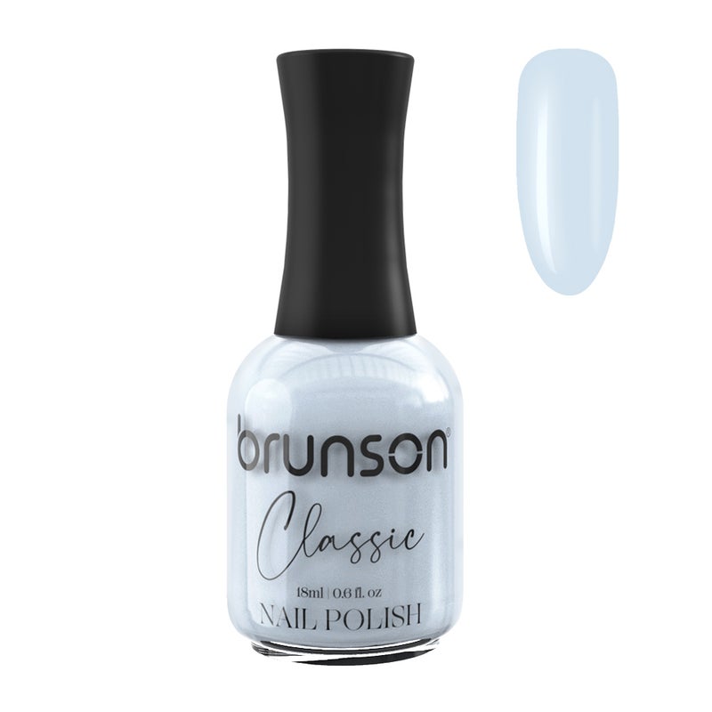Brunson Classic Nail Polish 18ml Fast Dry Nail Lacquer Nail Harderner Normal Polish Glossy Gel Effect Quick Air Dry Long-Lasting Natural Nail Enamel Salon Quality Manicure Pedicure Regular Polish