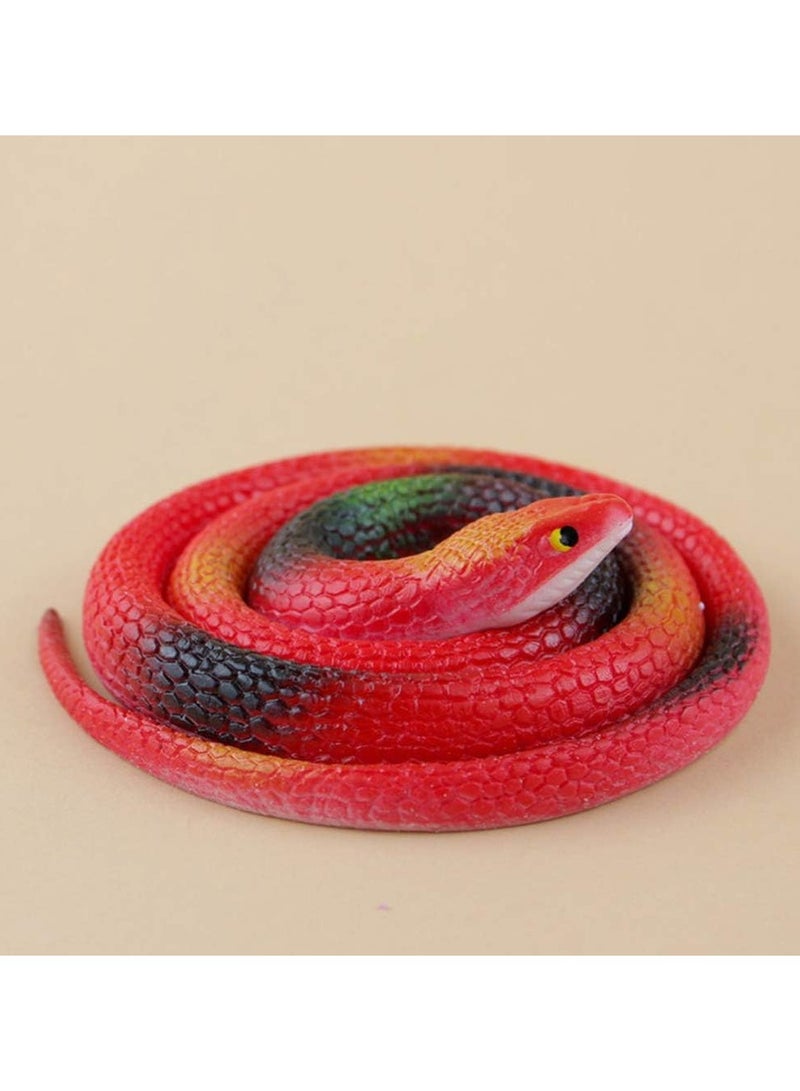 4pcs rubber snakes fake snake toys large realistic rubber snake gags practical joke toys for kids - Image 4