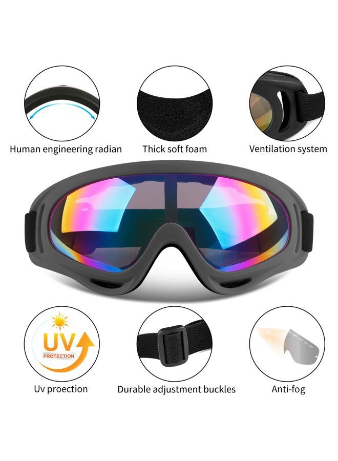 COOLOO Ski Goggles, Motorcycle Goggles, Snowboard Goggles for Men Women & Youth, Kids - Image 2