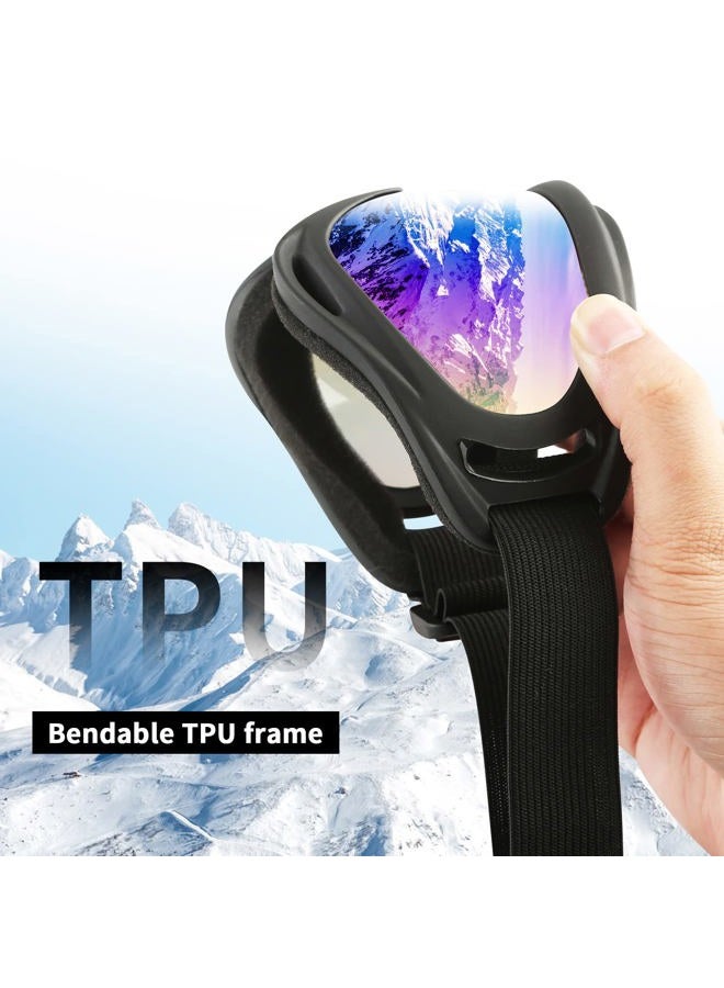 COOLOO Ski Goggles, Motorcycle Goggles, Snowboard Goggles for Men Women & Youth, Kids - Image 4