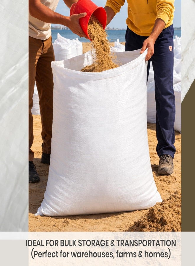 ستوريت أكياس ستورايت البيضاء المصنوعة من البولي بروبيلين عالي الكثافة (HDPE) - عبوة من 5 أكياس | أكياس بوري/بورا فارغة شديدة التحمل متعددة الأغراض للتعبئة والتخزين والنقل (123 × 98 سم) - Image 5