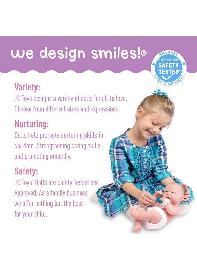 JC TOYS 8 Piece Layette Baby Doll Gift Set ; Jc Toys La Newborn Nursery ; 14" Life Like Doll W/ Accessories ; Pink ; Ages 2+  - Image 5