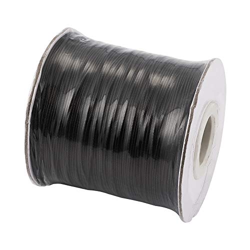 Craftdady 185 Yards 1.2mm Waxed Polyester Cord Black Waxed Beading Thread String for Macrame Braided Bracelet Necklace Jewelry Making - Image 4