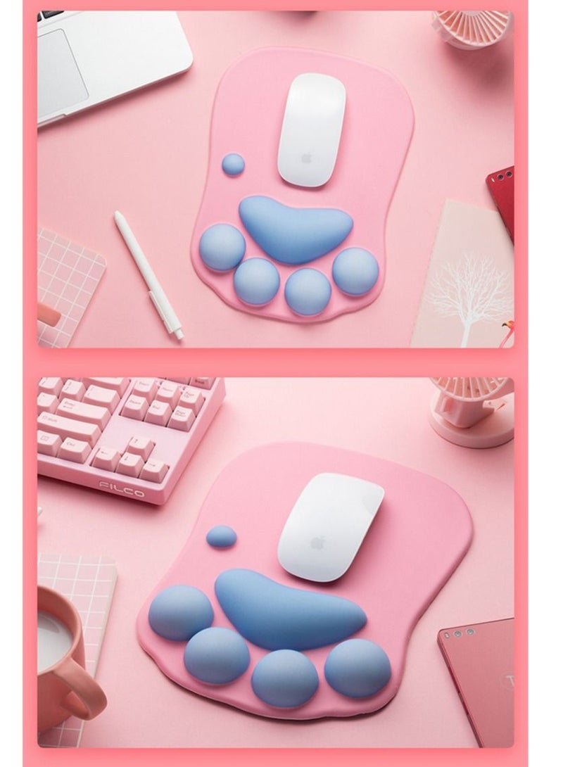 NIBEMINENT Anti-slip Mouse Pad Cartoon Cat Claw Memory Foam Wristband - Image 2
