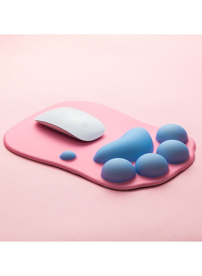 NIBEMINENT Anti-slip Mouse Pad Cartoon Cat Claw Memory Foam Wristband - Image 1