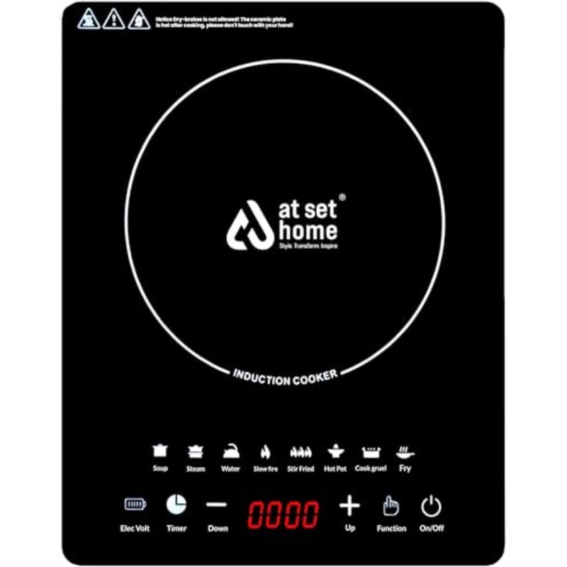 2200W Electric Induction Cooker Portable Infrared Stove with Touch Control, LED Display, 20 Power Levels Timer Fast Heating Glass Top Cooktop for Home, Office Travel - Image 1