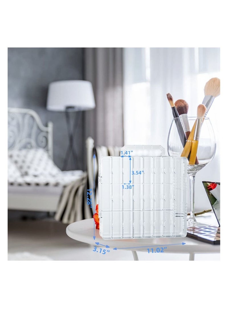 SYOSI Nail Polish Organizer, Transparent Nail Polish Holder for 48 Bottles, Double Side Nail Polish Organizer Case for Storage Display - Image 5