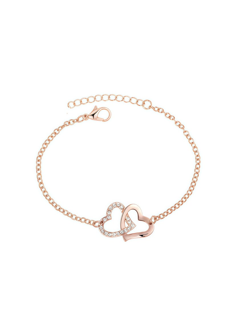 4 مجموعات من قلادة وسوار على شكل قلب مع أقراط مرصعة بأحجار الزركونيا المكعبة على شكل قلب للنساء - مجموعة مجوهرات عيد الحب للنساء والفتيات والأمهات وأعياد الميلاد - Image 2