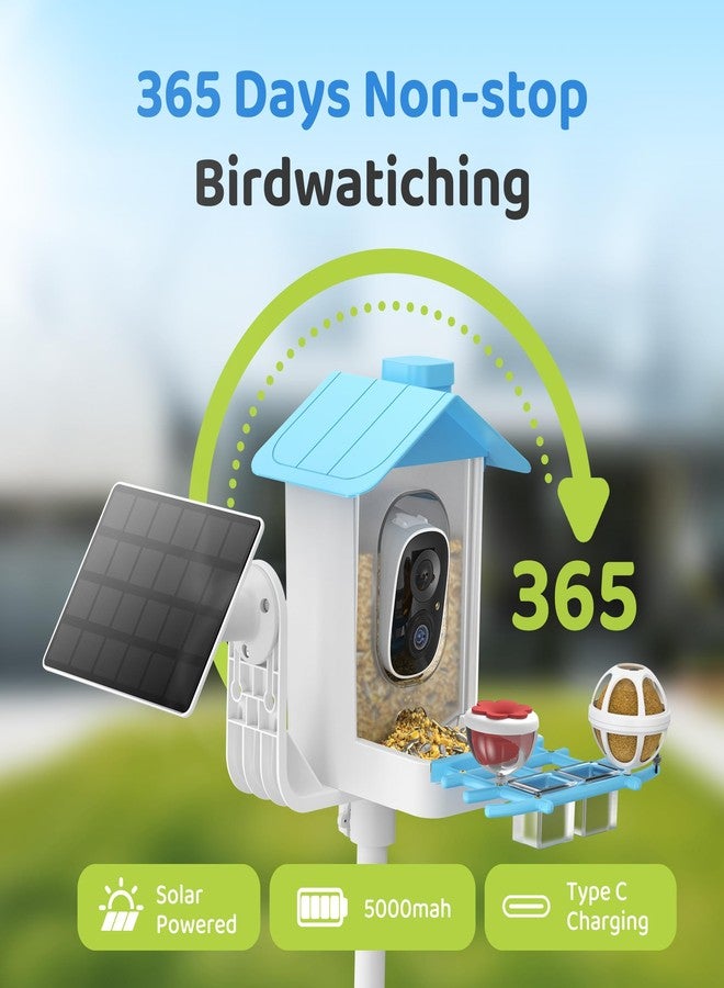 HARYMOR Bird Feeder with Camera, Outdoor Bird Watching Camera, Auto Capture Bird Videos & Motion Detection, Real Time Views, Wireless Camera Ideal Gift for Bird Lover - Image 4