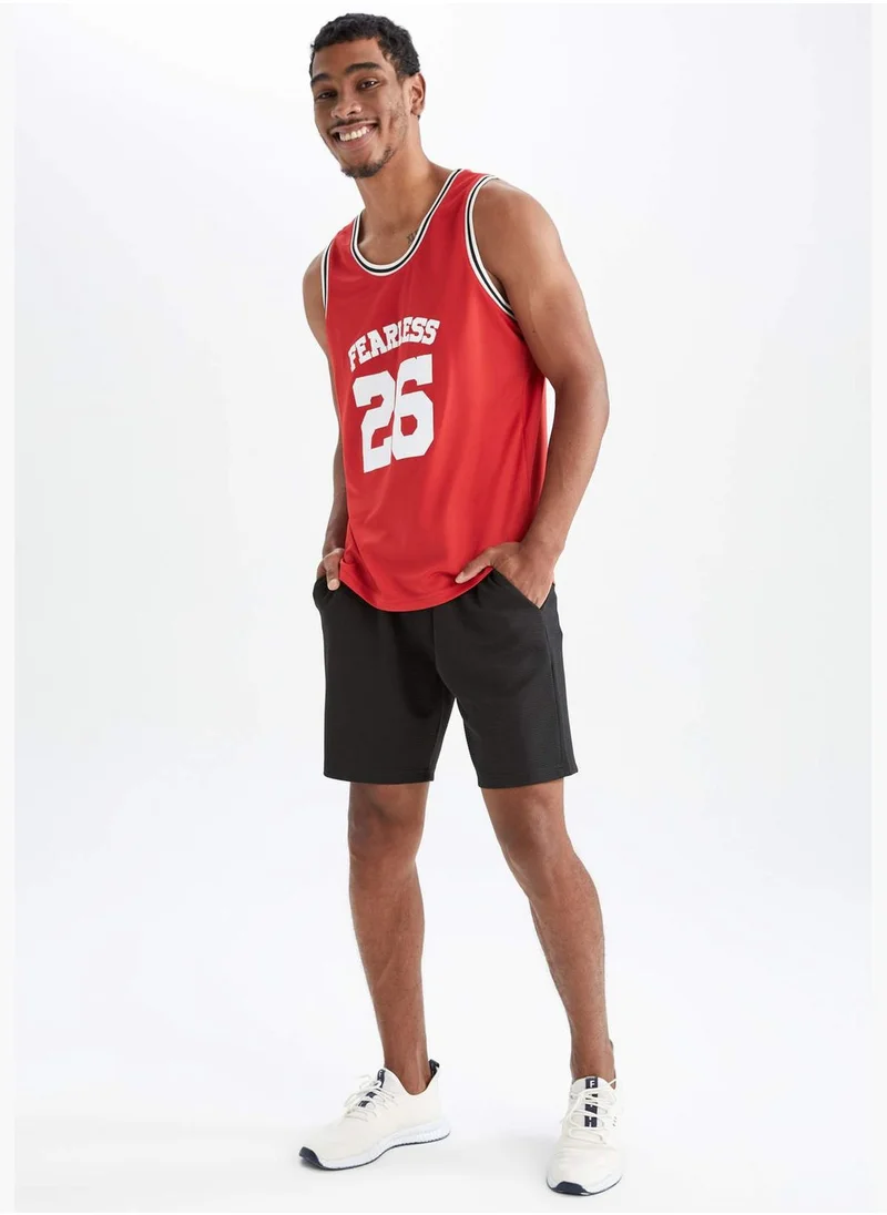DeFacto Standard Fit Slogan Print Vest