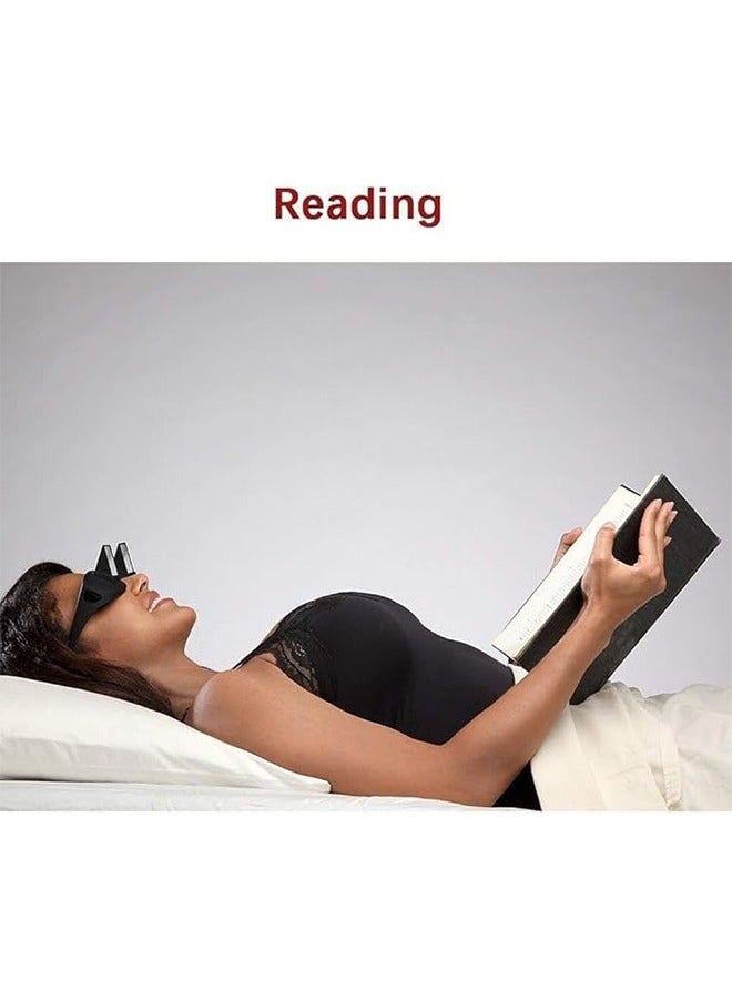 Unewshi Lazy Glasses, Horizontal Reading Glasses, Upside Down 90 Degree Glasses for Lying down Reading, Bed Prism Glasses Spectacles Horizontal Glasses Prism Periscope - Image 3