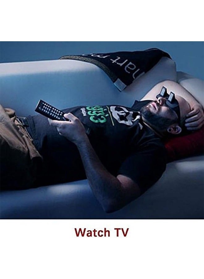 Unewshi Lazy Glasses, Horizontal Reading Glasses, Upside Down 90 Degree Glasses for Lying down Reading, Bed Prism Glasses Spectacles Horizontal Glasses Prism Periscope - Image 4