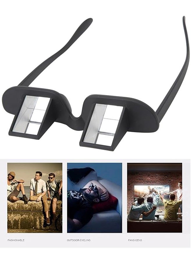 Unewshi Lazy Glasses, Horizontal Reading Glasses, Upside Down 90 Degree Glasses for Lying down Reading, Bed Prism Glasses Spectacles Horizontal Glasses Prism Periscope - Image 1