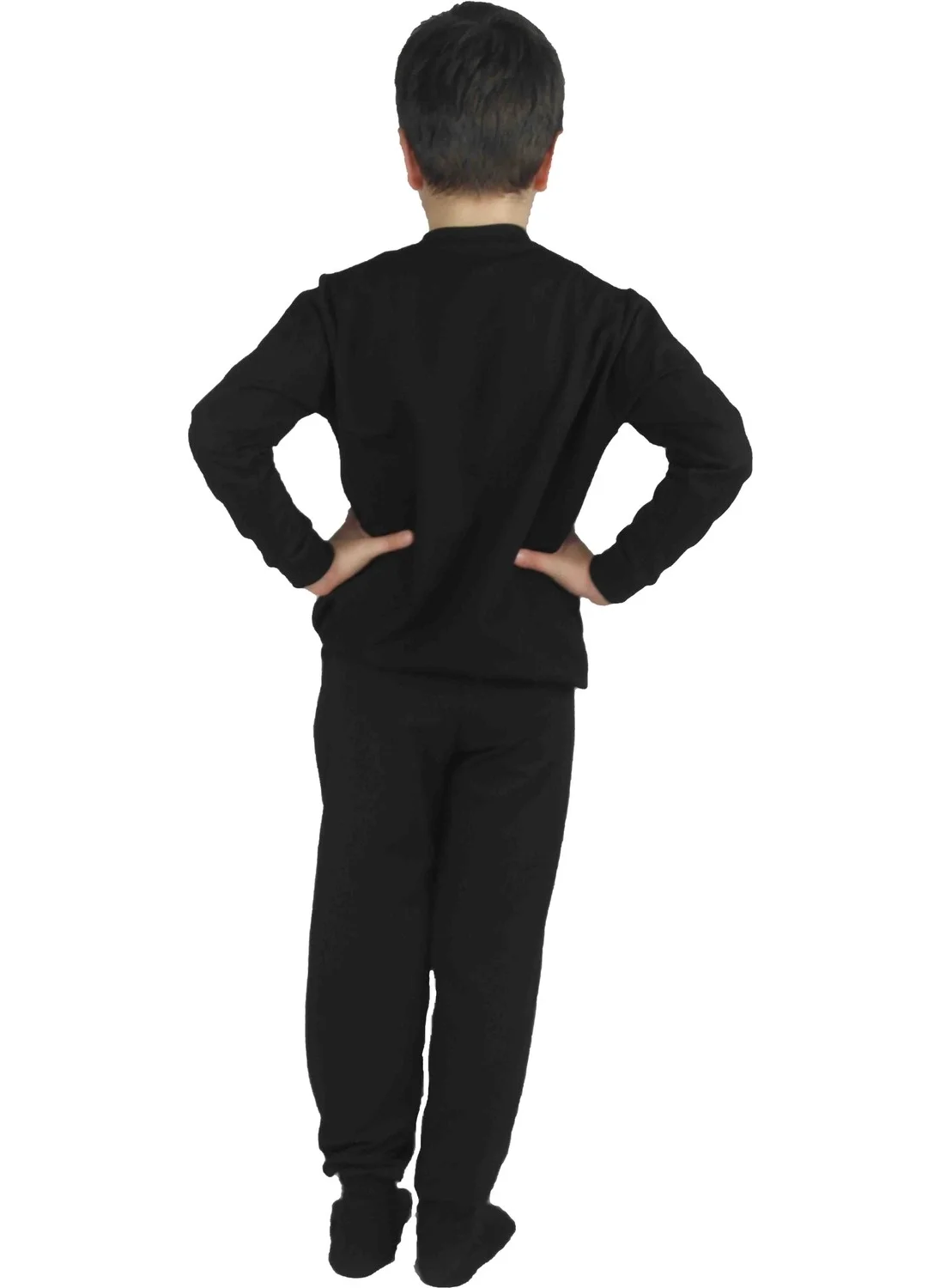 Bluence Men's Waiter Printed Black Cotton Tracksuit Set