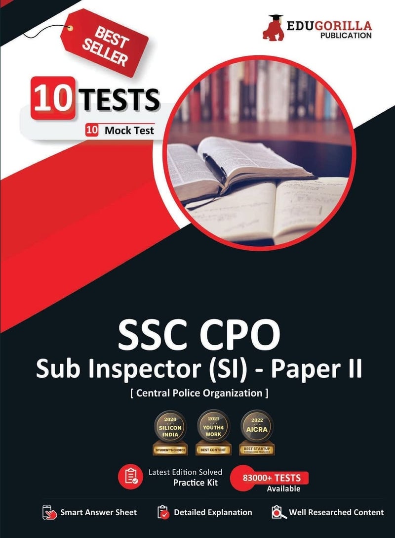 SSC CPO (SI) Paper II (Recruitment of Sub-Inspector) Exam 2024 (English Edition) - 10 Full Length Mock Tests (2000 Solved Questions) with Free Access to Online Tests  - Image 1