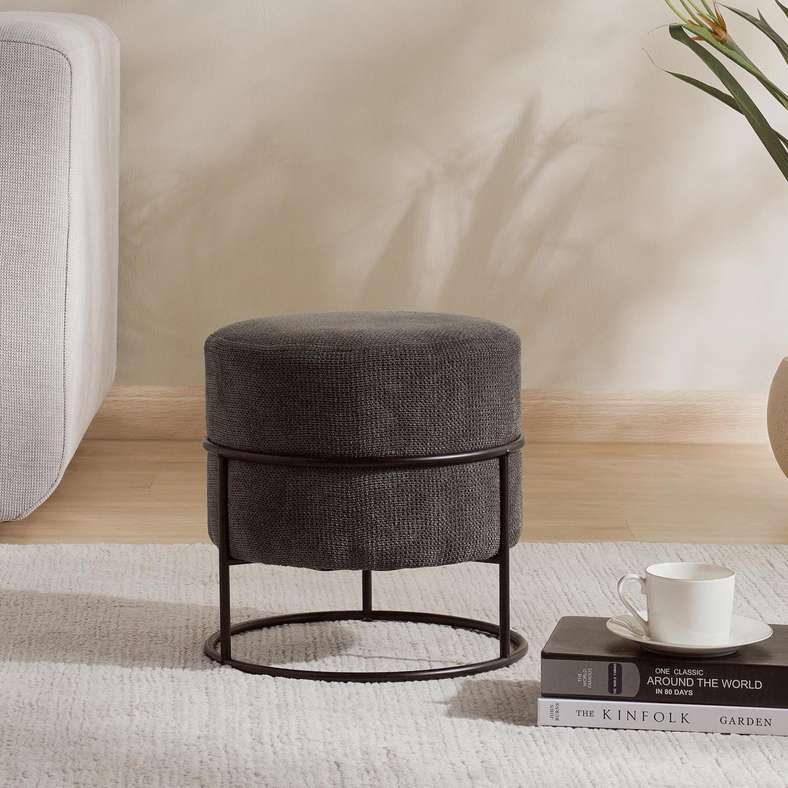 Pan Home كرسي ستارلايت بقاعدة معدنية - رمادي