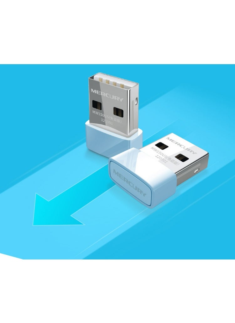 Mercury USB WiFi Adapter, Wireless WiFi 6 Network Adapter for PC, for Desktop, 2.4GHz and 5GHz Dual Band, Stable and Longer Distance, Plug and Play. Compatible with Windows 11/10 Linux, Blue