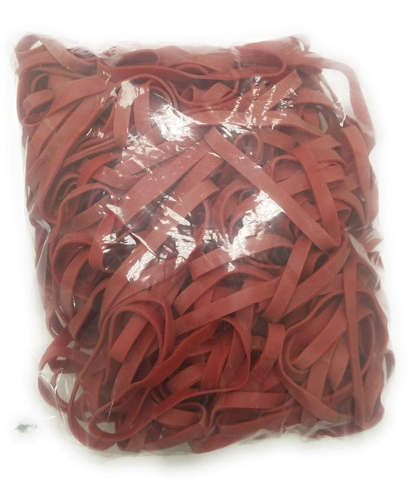 PlasticMill Red Rubber Bands Size 64 (3 1/2" x 1/4") - Colored #64 Rubber Bands Office Supplies - Thick, Elastic Rubber Bands for Tie Dyeing, File Folders, Produce, Cash Bundling (250-Count) - Image 3