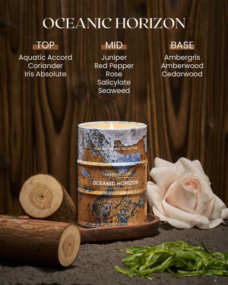 M&SENSE Oceanic Horizon Scented Candles Natural Non Toxic, Aromatherapy Candle for Stress Relief Meditation Relaxing, Housewarming Gifts for Women Men, 11.3oz 70 Hour Long Burning - Image 2