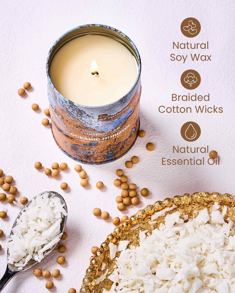M&SENSE Oceanic Horizon Scented Candles Natural Non Toxic, Aromatherapy Candle for Stress Relief Meditation Relaxing, Housewarming Gifts for Women Men, 11.3oz 70 Hour Long Burning - Image 3