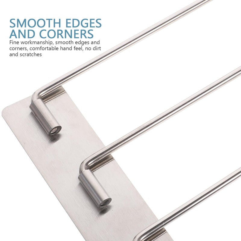 Stainless Steel Rotary Towel Rack Wall Mounted No Drilling Required Space Saving Organizer - Image 4
