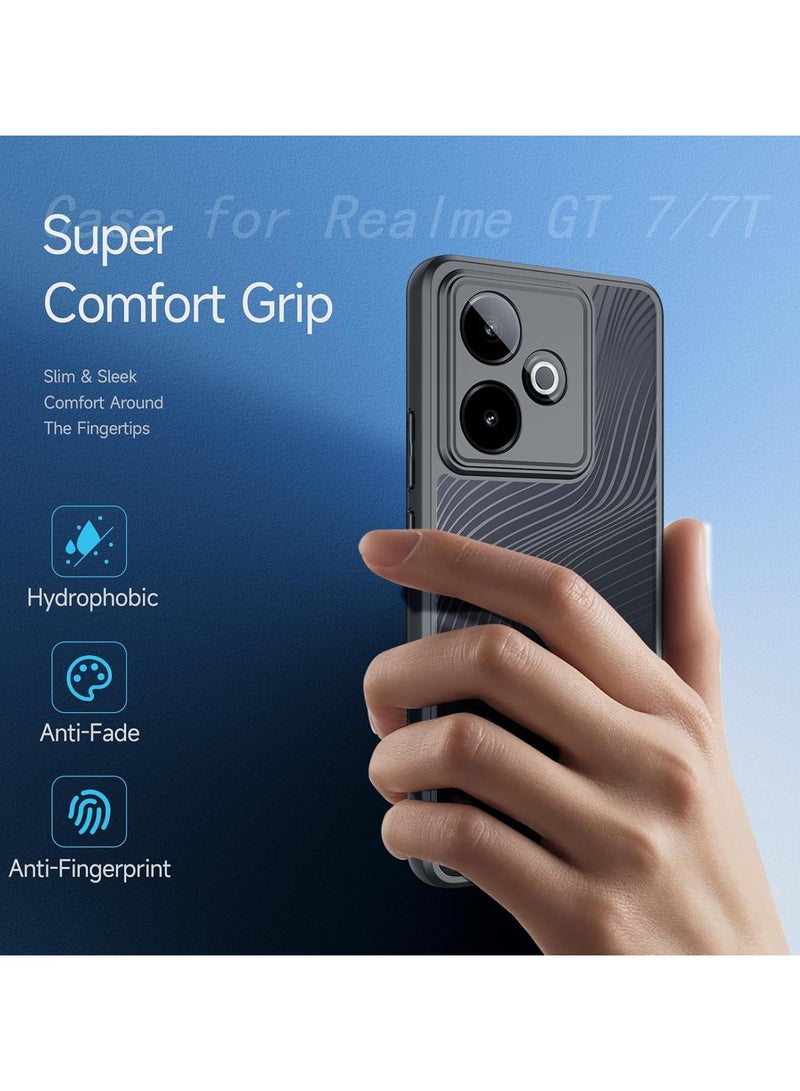 general Transparent Case for Realme GT 7 / GT 7T 5G, Sleek Matte Matte Transparent Back Cover Anti-fingerprint & Drop-proof PC+TPU Shockproof Case  - Image 4