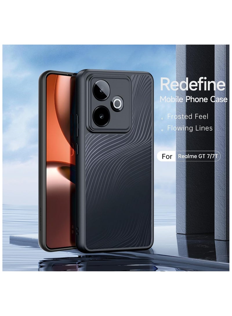 general Transparent Case for Realme GT 7 / GT 7T 5G, Sleek Matte Matte Transparent Back Cover Anti-fingerprint & Drop-proof PC+TPU Shockproof Case  - Image 2