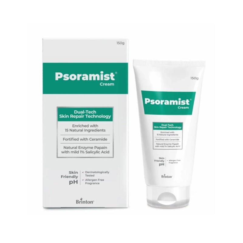 Brinton Brinton Psoramist Moisturizing Cream 150 gm  DualTech Skin Repair Technology  Enriched with 15 Natural Ingredients - Image 1