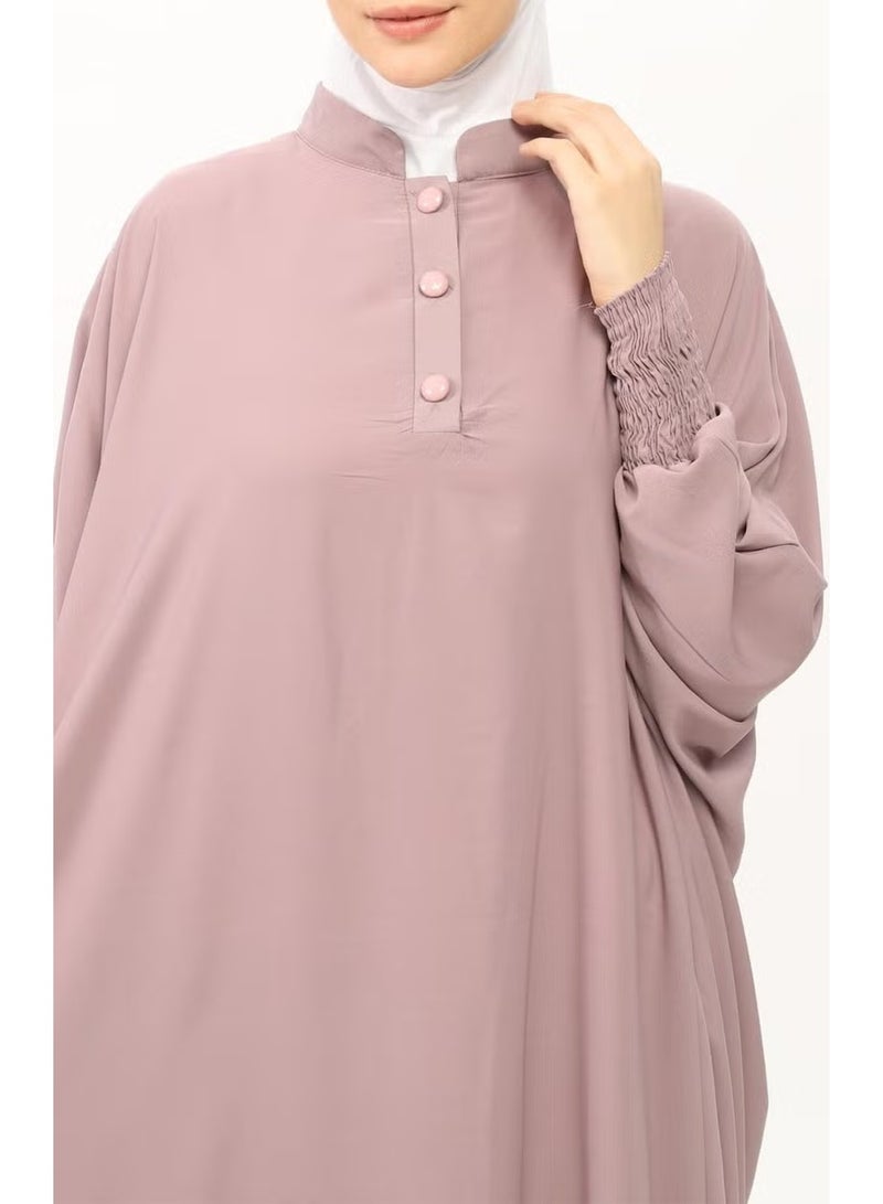 Altobeh Sultanbas Nikapli Chador Jilbab Khimar Abaya Elastic Sleeve Judge Collar Veiled Abaya Medina Silk - Image 2