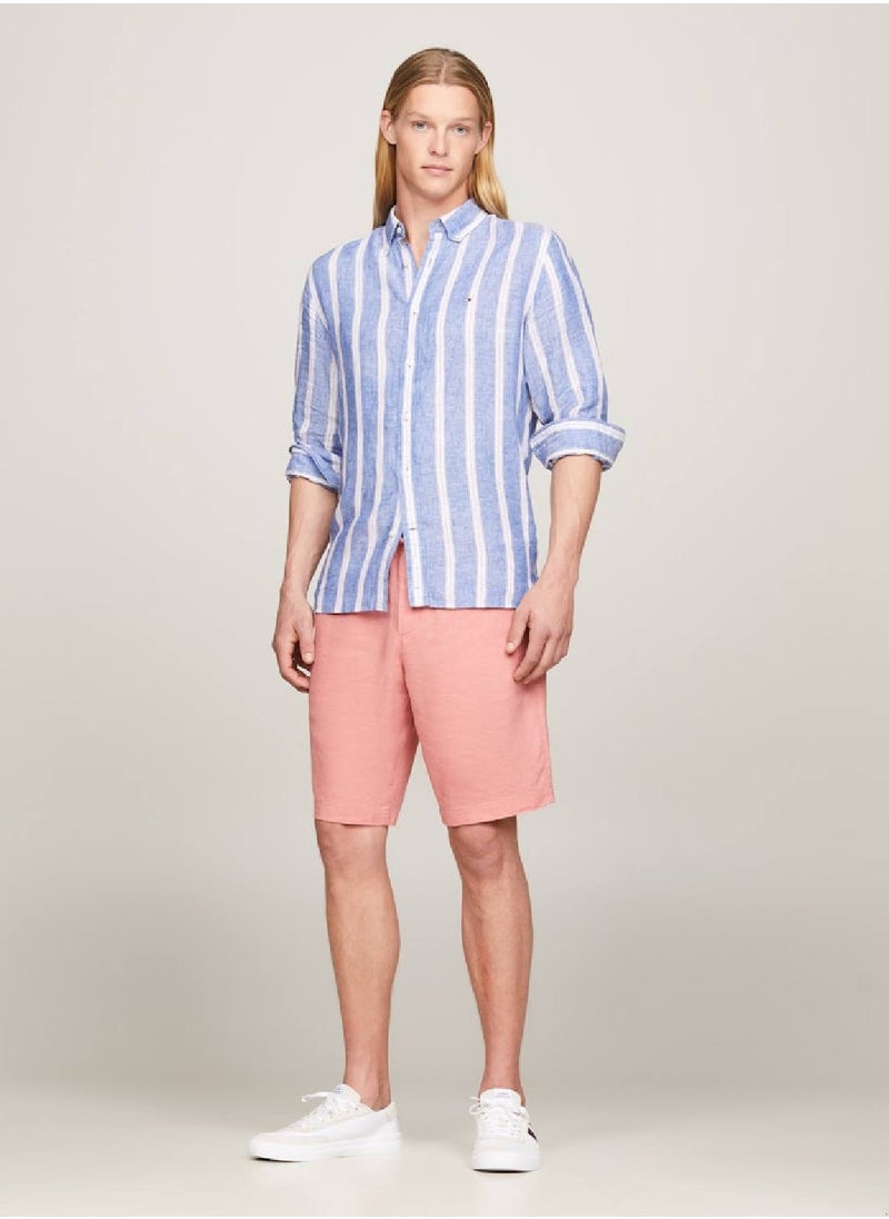 TOMMY HILFIGER Harlem Drawstring Skinny Fit Chino Shorts -  Linen,  - Image 4