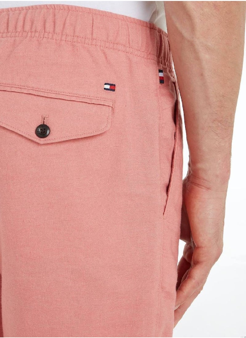 TOMMY HILFIGER Harlem Drawstring Skinny Fit Chino Shorts -  Linen,  - Image 5