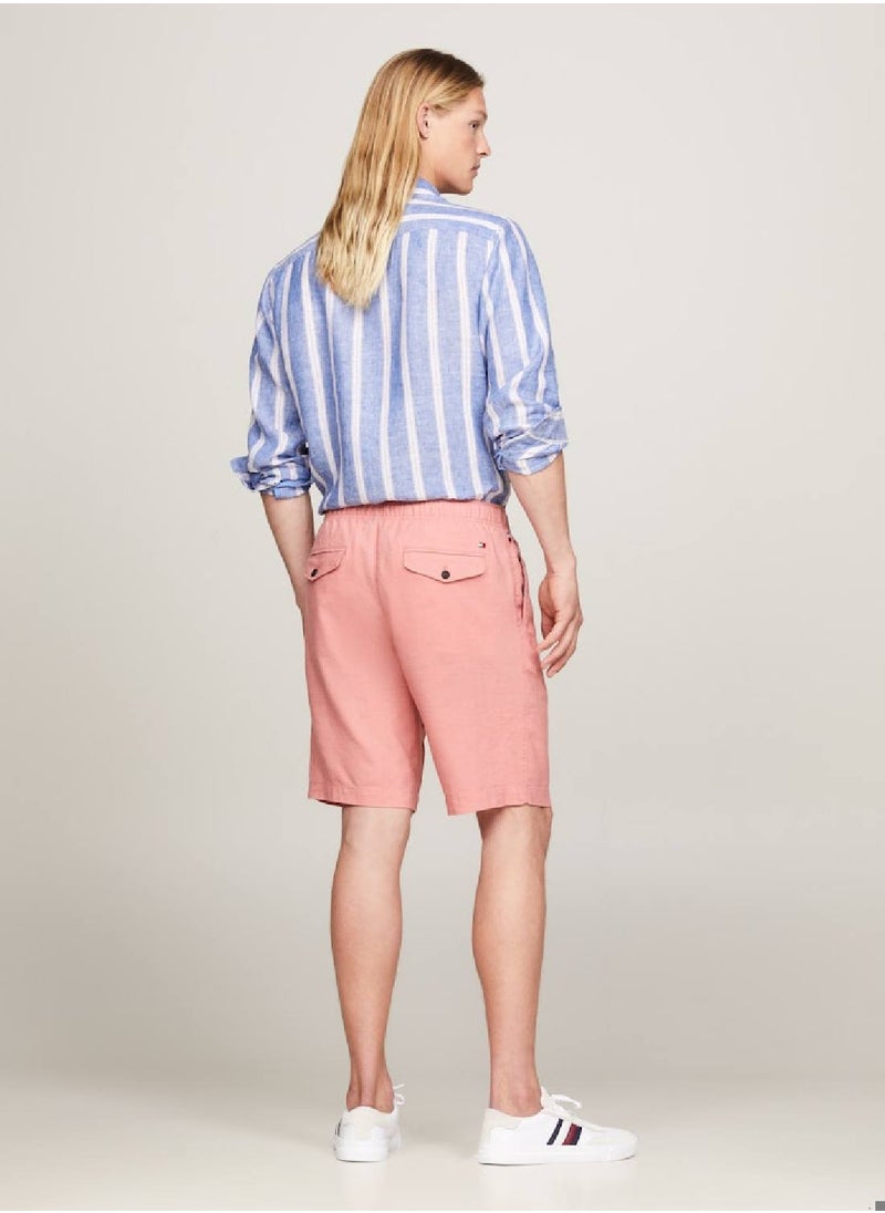 TOMMY HILFIGER Harlem Drawstring Skinny Fit Chino Shorts -  Linen,  - Image 2