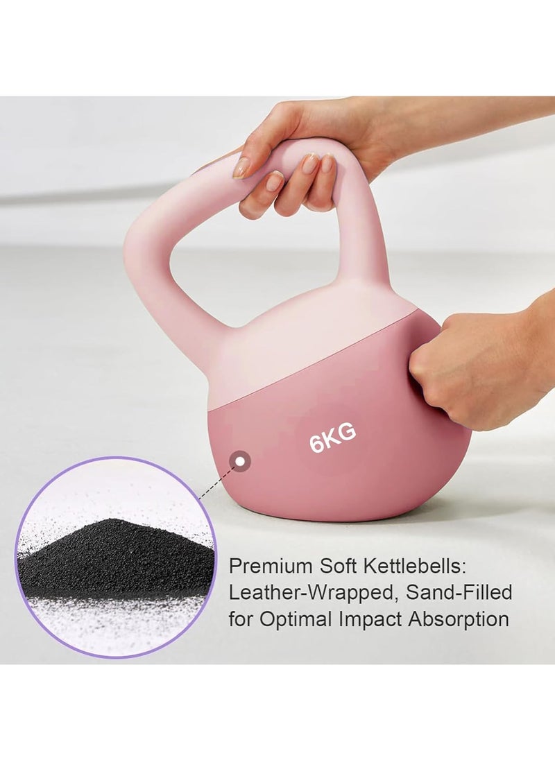 YQbest Soft Kettlebell, Strength Training Kettlebell Anti-Slip Grip Weight for Home Workouts 6KG  - Image 2